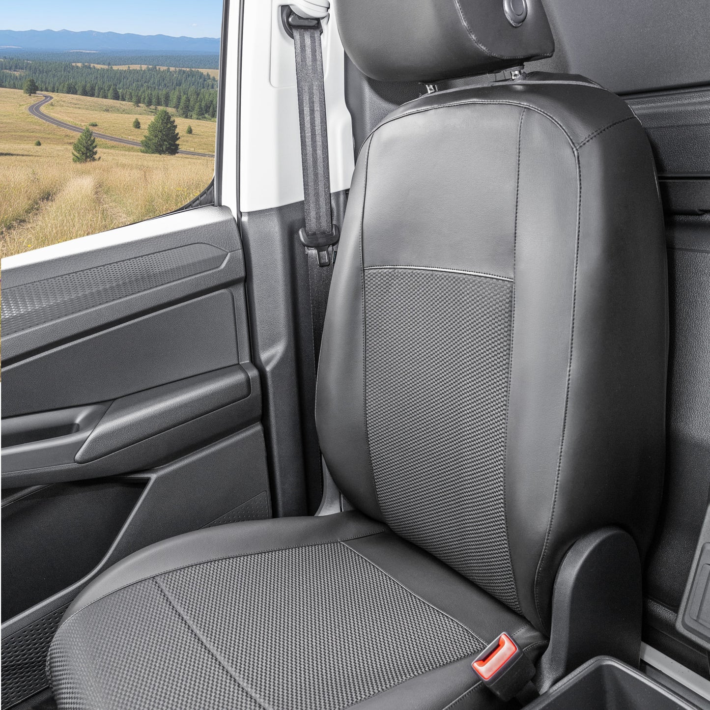 Volkswagen Caddy Cargo Schonsitzbezug Set für Fahrer und Beifahrer klappbar (ab 11/2020)