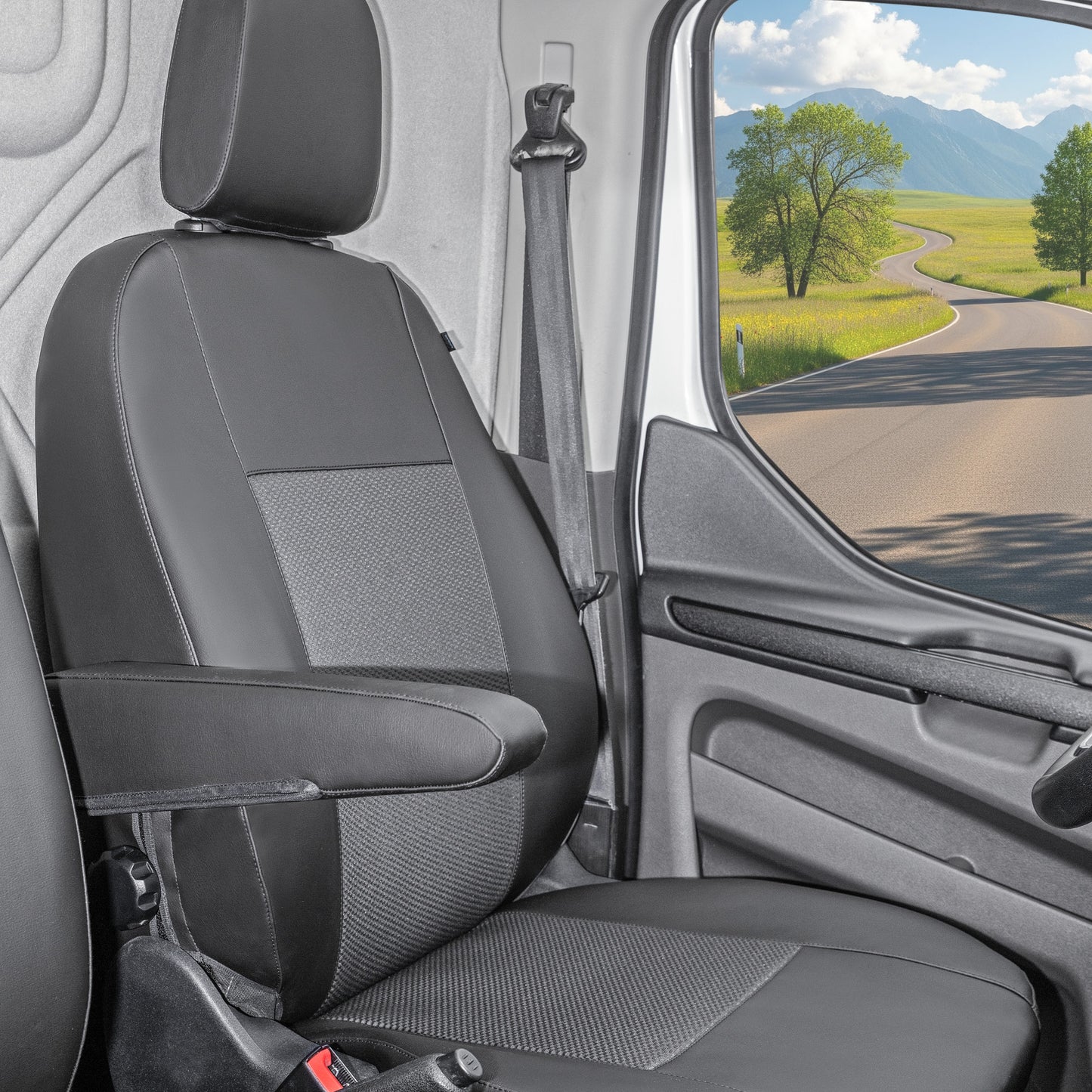 Ford Transit Custom V362 Schonsitzbezug Set für Fahrer und Beifahrer (ab 01/2018)