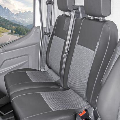 Ford Transit V363 zwei Kopfstützenbezüge für Doppelbeifahrersitz (ab 06/2019)