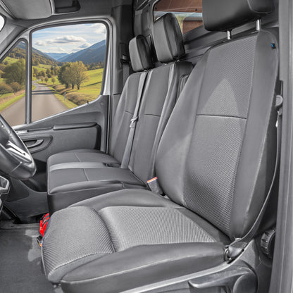 Mercedes-Benz Sprinter 907 Schonsitzbezug Set für Fahrer und Doppelbeifahrer mit Komfortpaket (ab 06/2018)