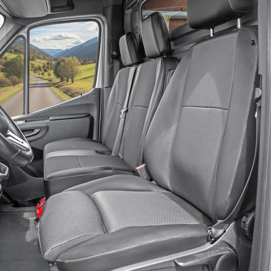 Mercedes-Benz Sprinter 907 Schonsitzbezug Set für Fahrer und Doppelbeifahrer mit Komfortpaket (ab 06/2018)
